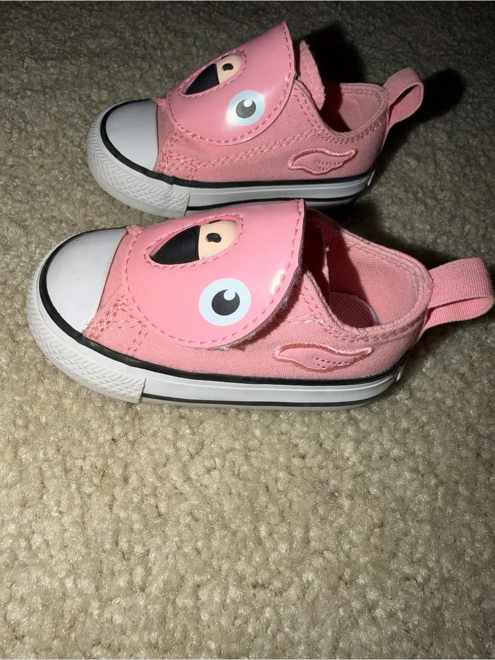 Converse Pink Flamingo Face Slip-On Baby Sneakers